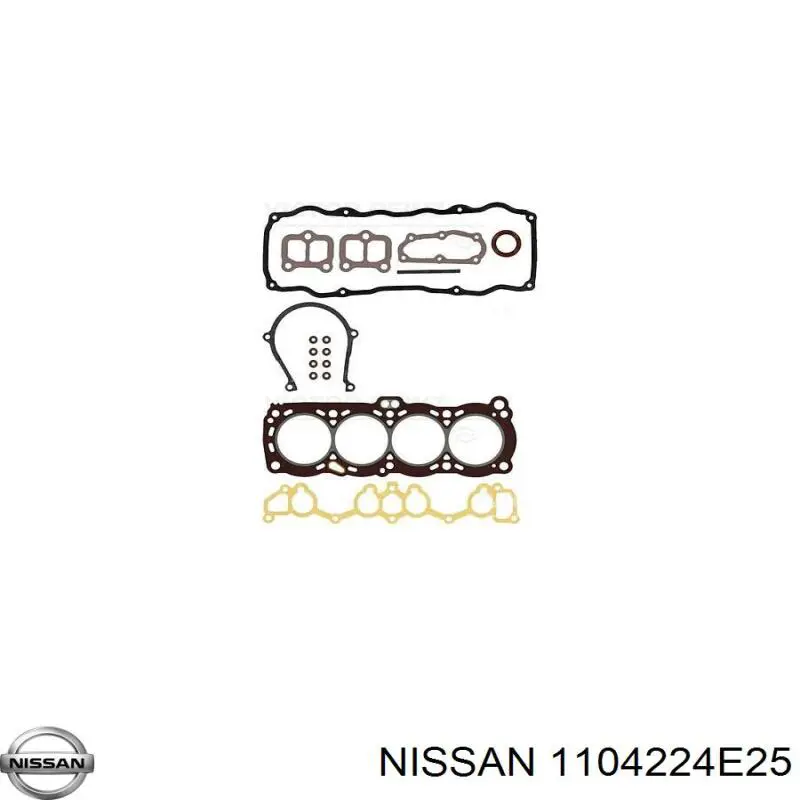 Комплект прокладок двигателя верхний на Nissan Bluebird U11
