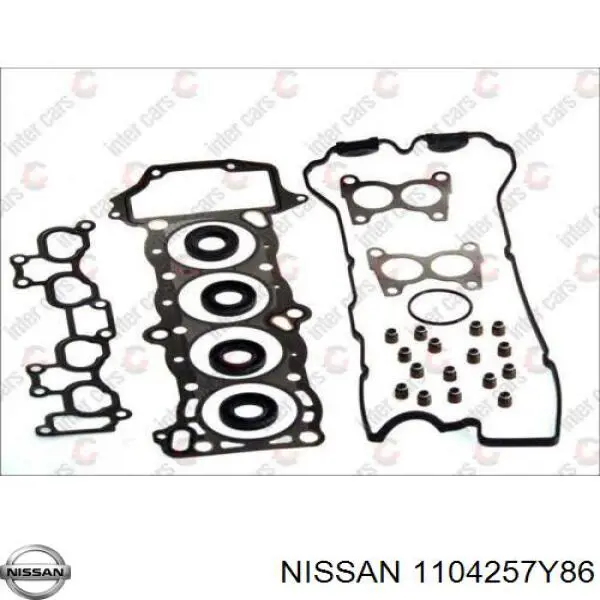 1104257Y86 Nissan комплект прокладок двигателя верхний