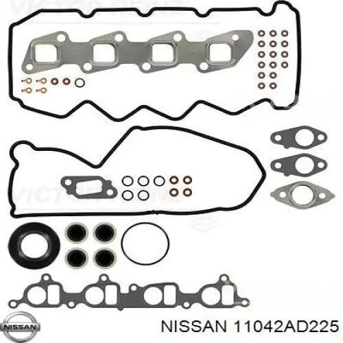 110425M025 Nissan комплект прокладок двигателя верхний