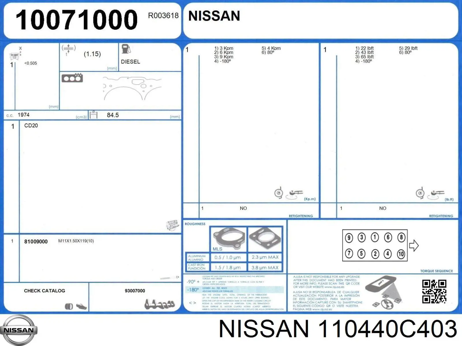 110440C403 Nissan 