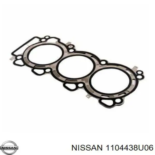 1104438U06 Nissan прокладка головки блока цилиндров (гбц левая)