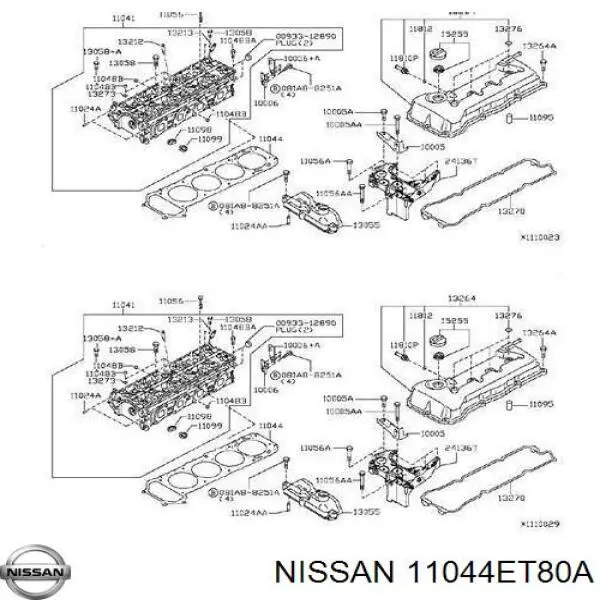 Прокладка головки блока цилиндров (ГБЦ) Nissan 11044ET80A