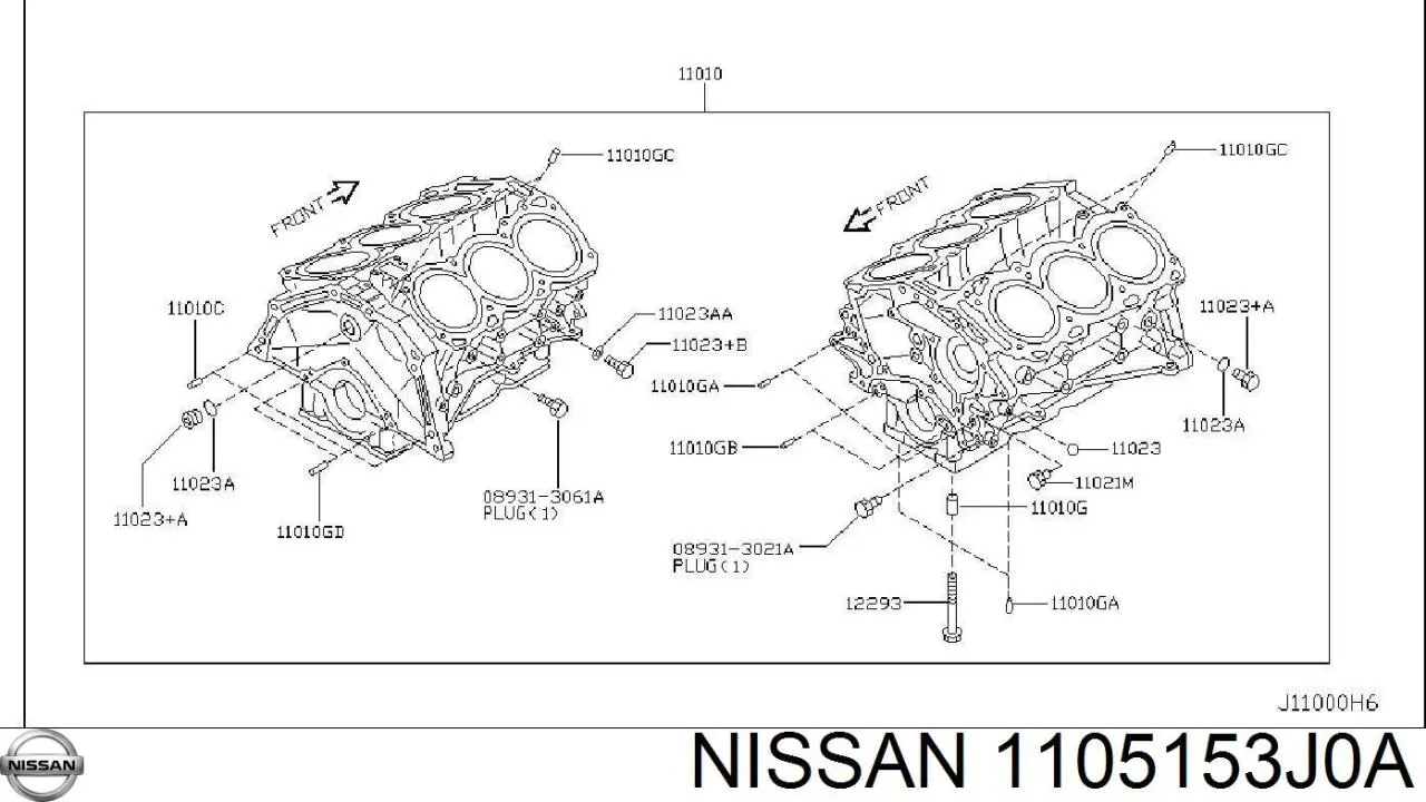  Nissan/Infiniti 1105153J0A цена, от 12.67 USD