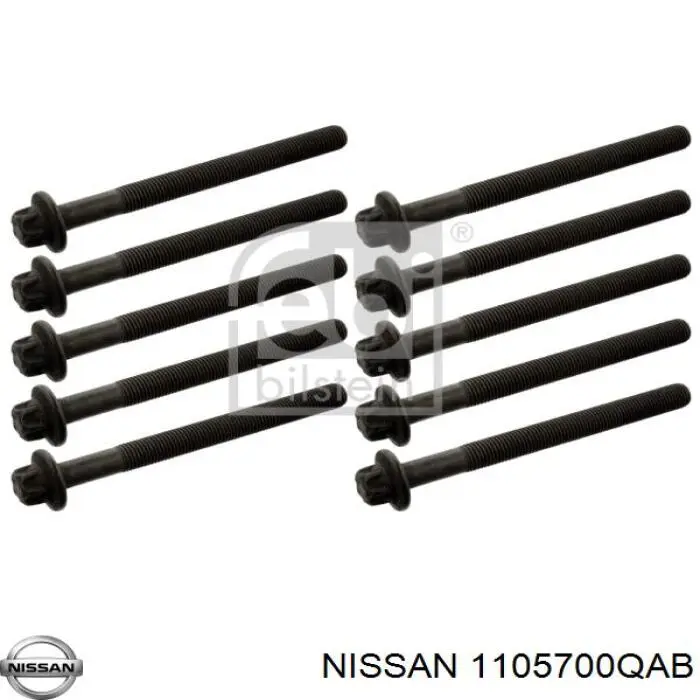 Болт головки блока цилиндров (ГБЦ) NISSAN 1105700QAB