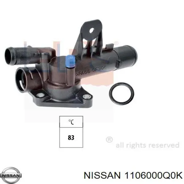 Термостат в корпусе Nissan/Infiniti 1106000Q0K цена, от 19.09 USD