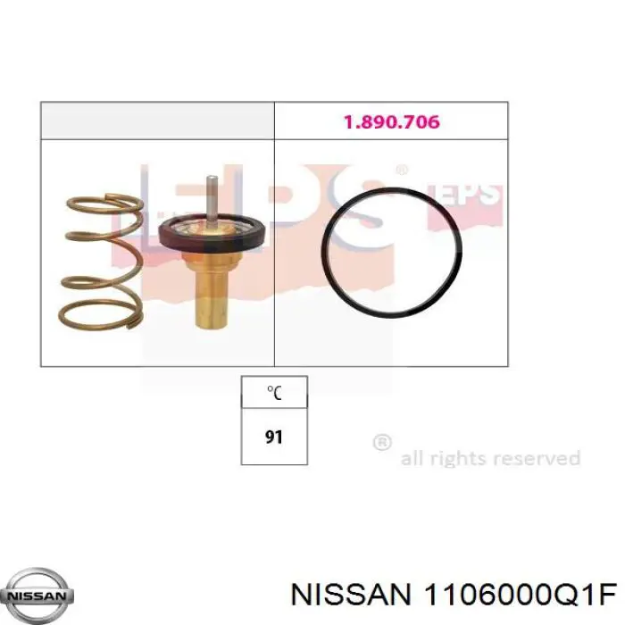 Termostato para Nissan Micra (K14)