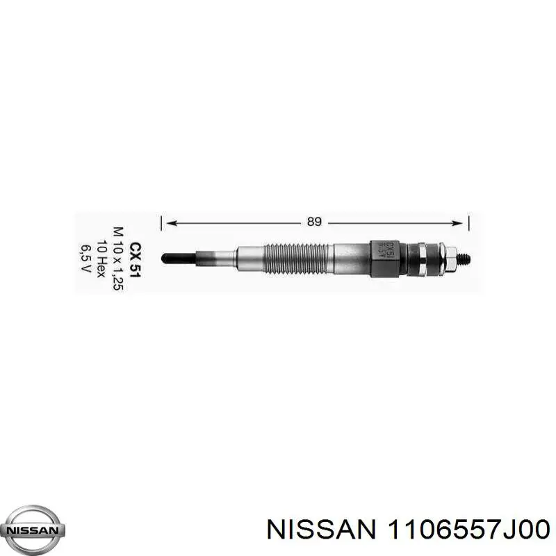Свечи накала Nissan/Infiniti 1106557J00 цена, от 6.33 USD