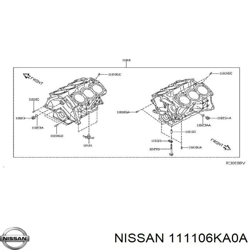 Поддон двигателя 111106KA0A Nissan