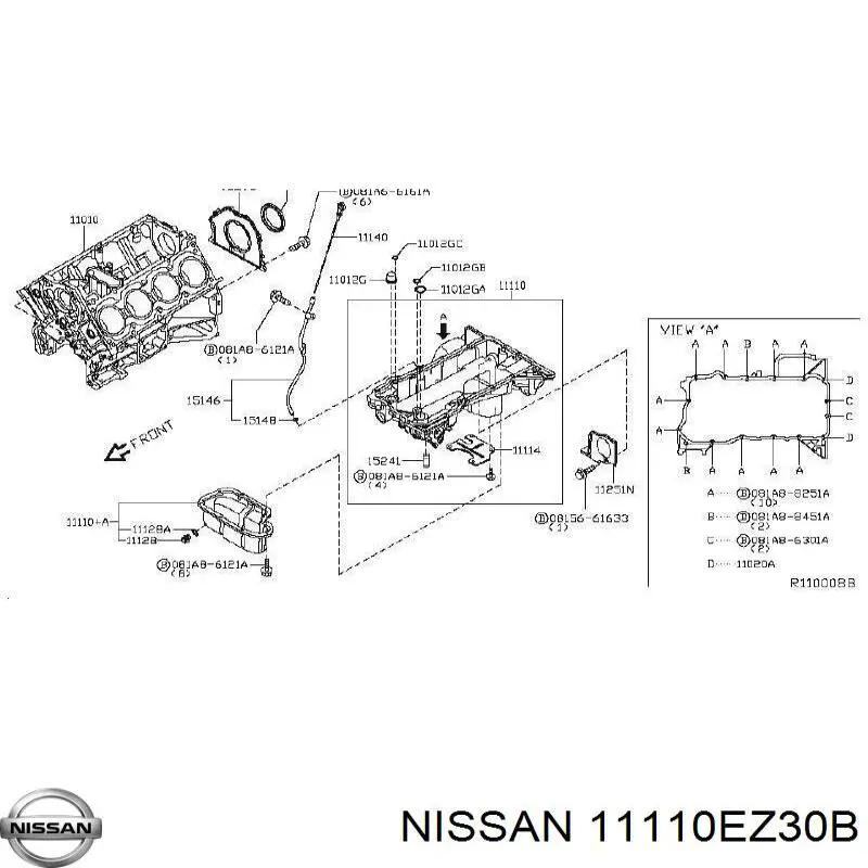 Масляный поддон двигателя Nissan/Infiniti 11110EZ30B цена, от 100.09 USD