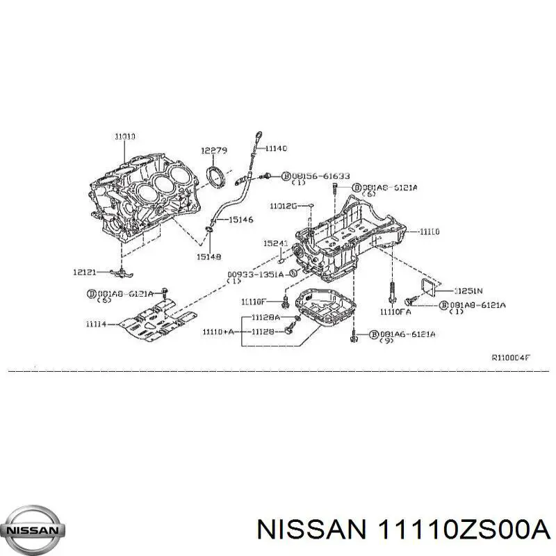 Купить 11110ZS00A Nissan/Infiniti Поддон картера двигателя