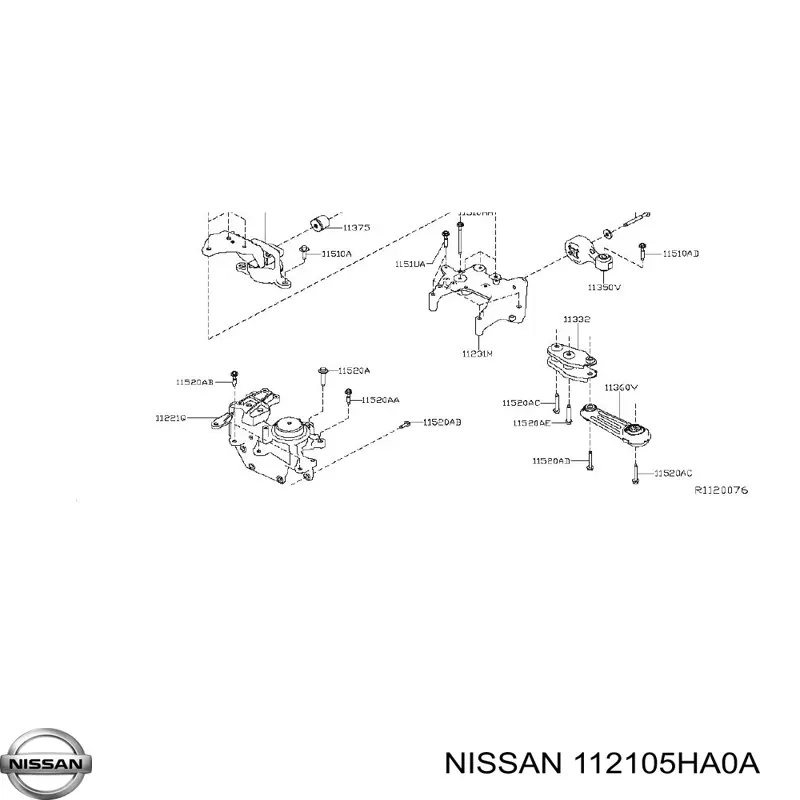 Подушка двигателя Nissan/Infiniti 112105HA0A цена, от 104.54 USD