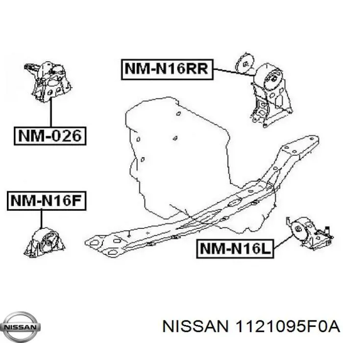 Подушка двигателя Nissan/Infiniti 1121095F0A цена, от 54.63 USD