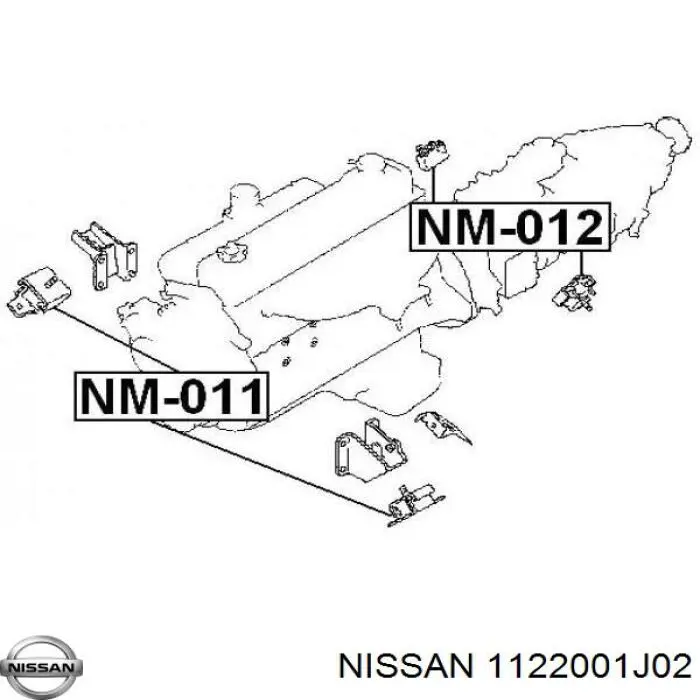 1122001J02 Nissan подушка (опора двигателя левая/правая)