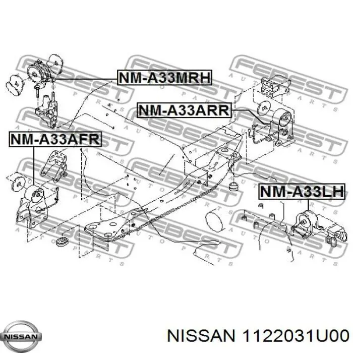Левая опора двигателя Nissan/Infiniti 112202Y000