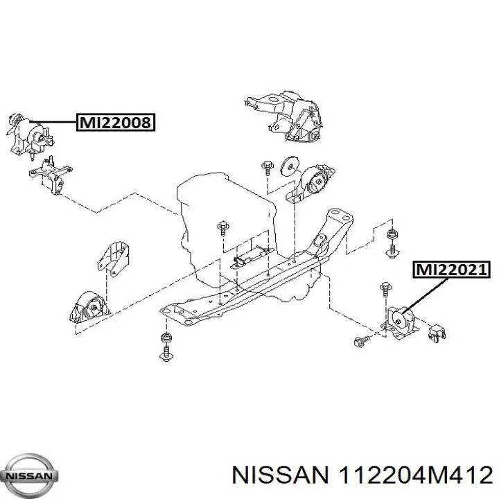Гидроопора двигателя левая Nissan/Infiniti 112204M412 цена, от 22.80 USD