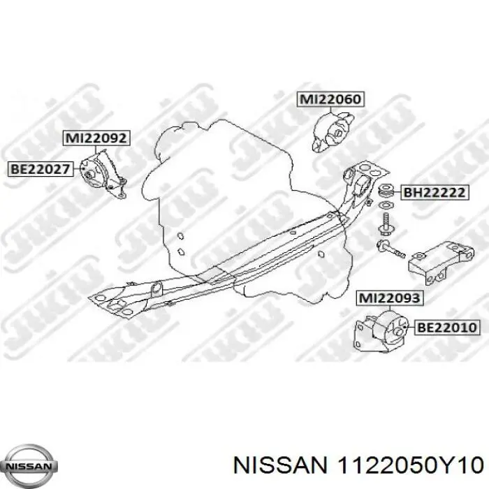Гидроопора двигателя левая Nissan/Infiniti 1122050Y10 цена, от 14.44 USD