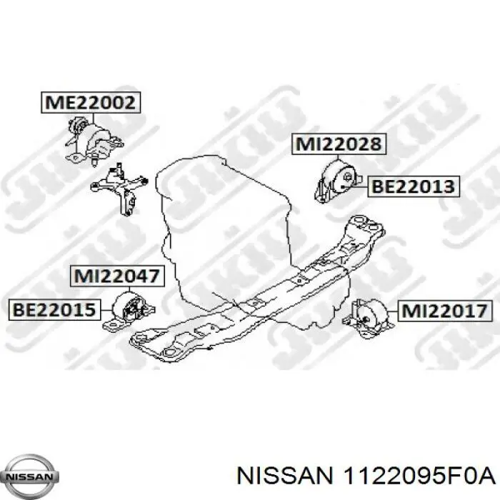 1122095F0A Nissan подушка (опора двигателя левая)