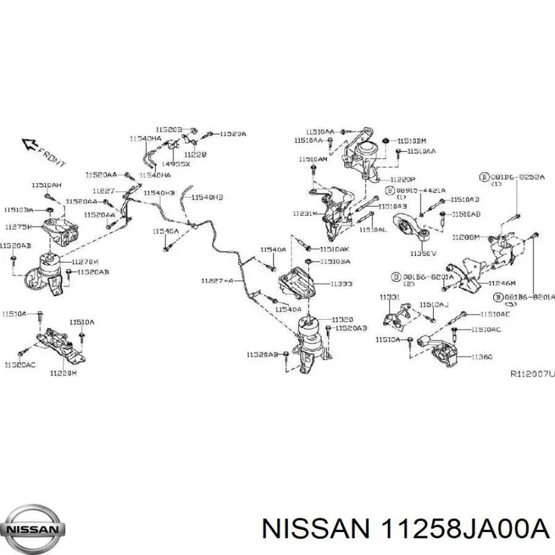  Nissan/Infiniti 11258JA00A цена, от  