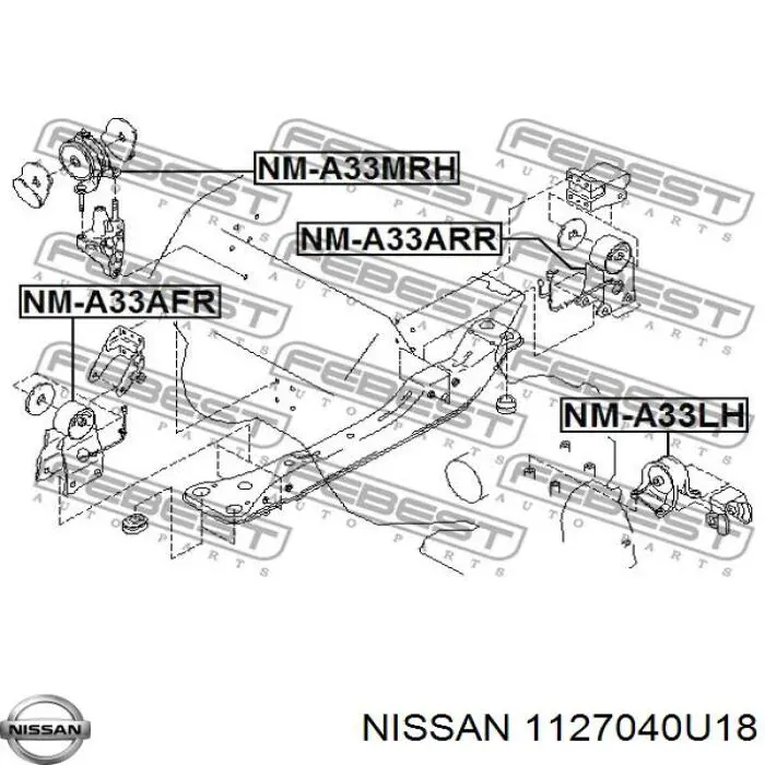 Передняя опора двигателя 1127040U18 Nissan