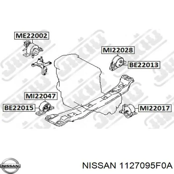 Гидроопора двигателя передняя Nissan/Infiniti 1127095F0A цена, от 65.87 USD