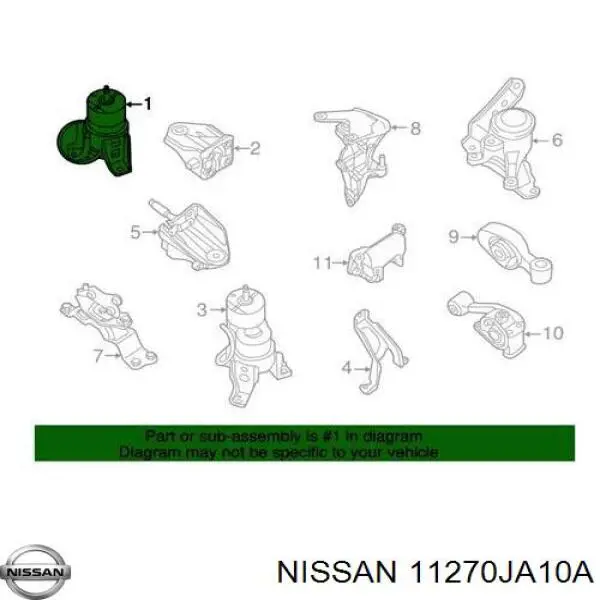 Coxim (suporte) dianteiro de motor para Nissan Murano (Z52)