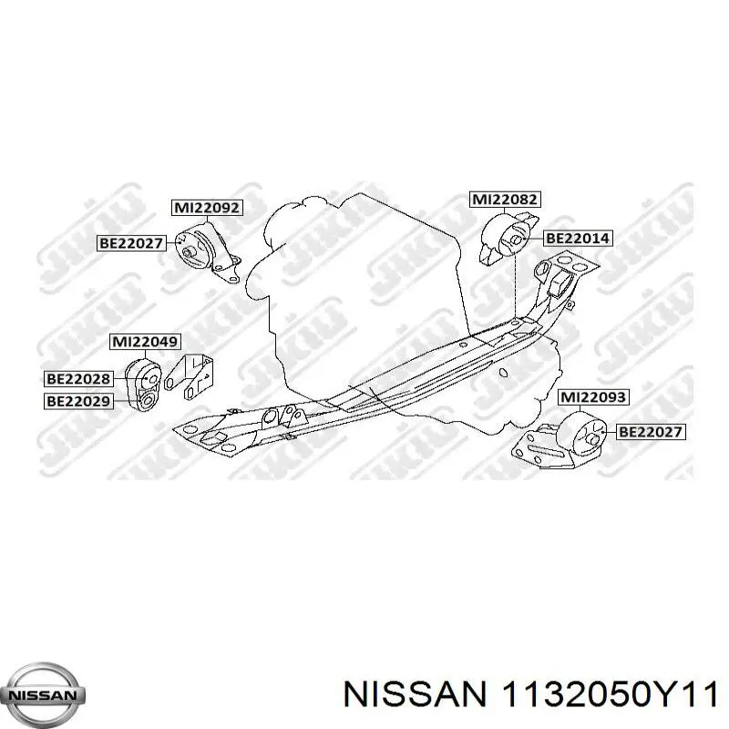 Задняя опора двигателя Nissan/Infiniti 1132050Y11 цена, от 11.30 USD
