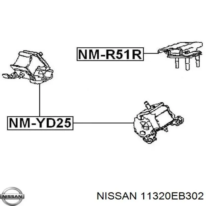 11320EB302 Nissan подушка трансмиссии (опора коробки передач)