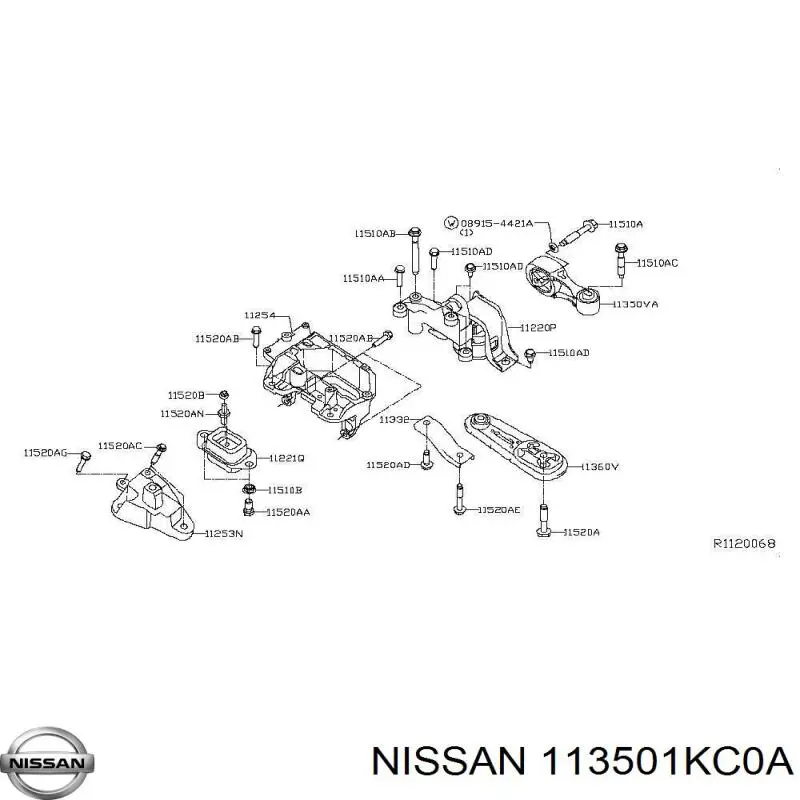 Подушка (опора) двигателя правая задняя AND 41199104 цена, от 40.42 USD