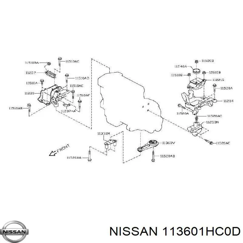  113601HC0D Nissan