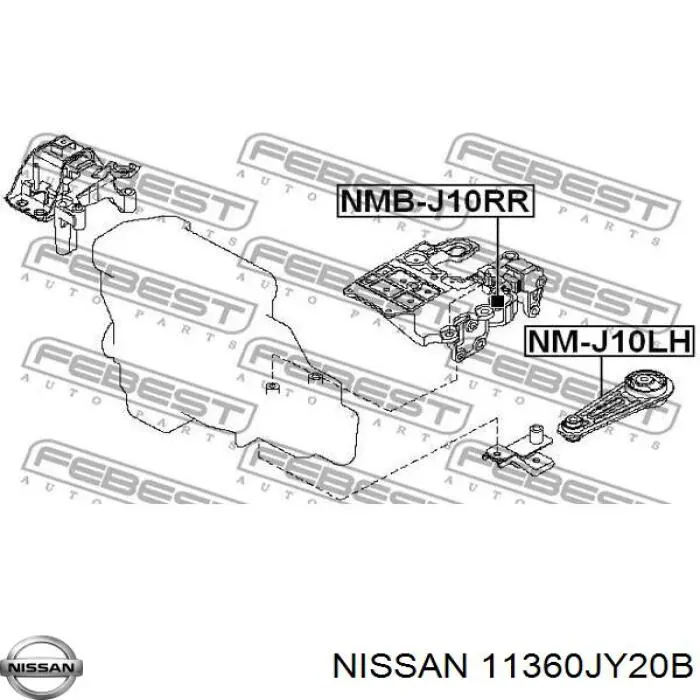 11360JD00A Renault (RVI) Подушка (опора) двигателя левая нижняя