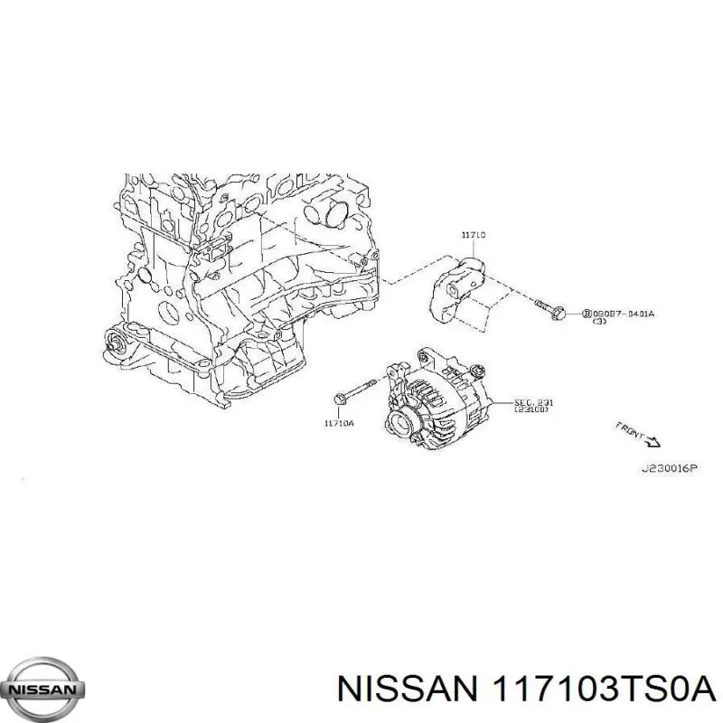  117103TS0A Nissan