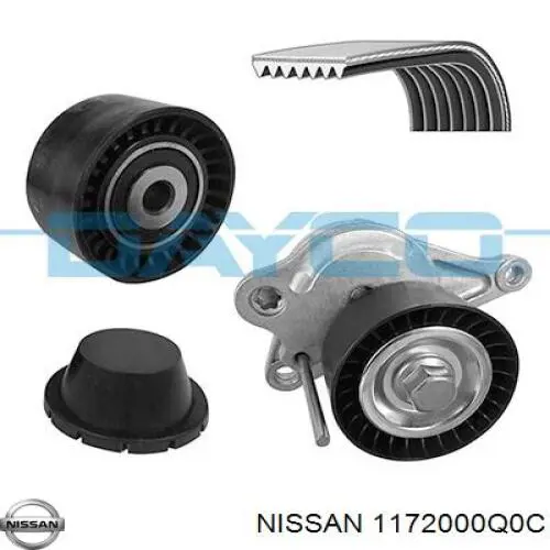 1172000Q0C Nissan/Infiniti Ремень приводной, комплект