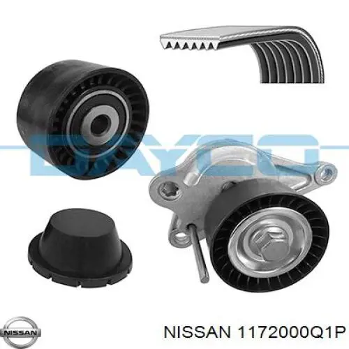1172000Q1P Nissan ремень агрегатов приводной, комплект