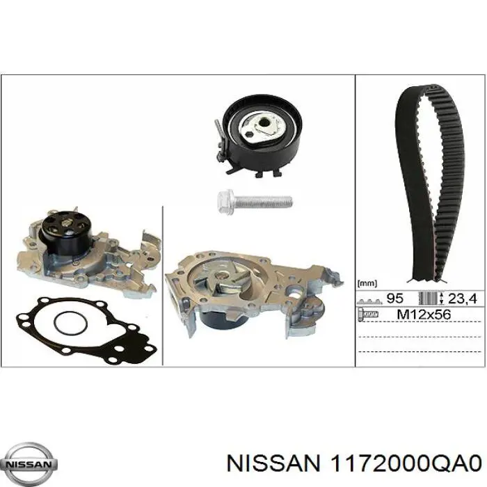 Ремень ГРМ Nissan 1172000QA0