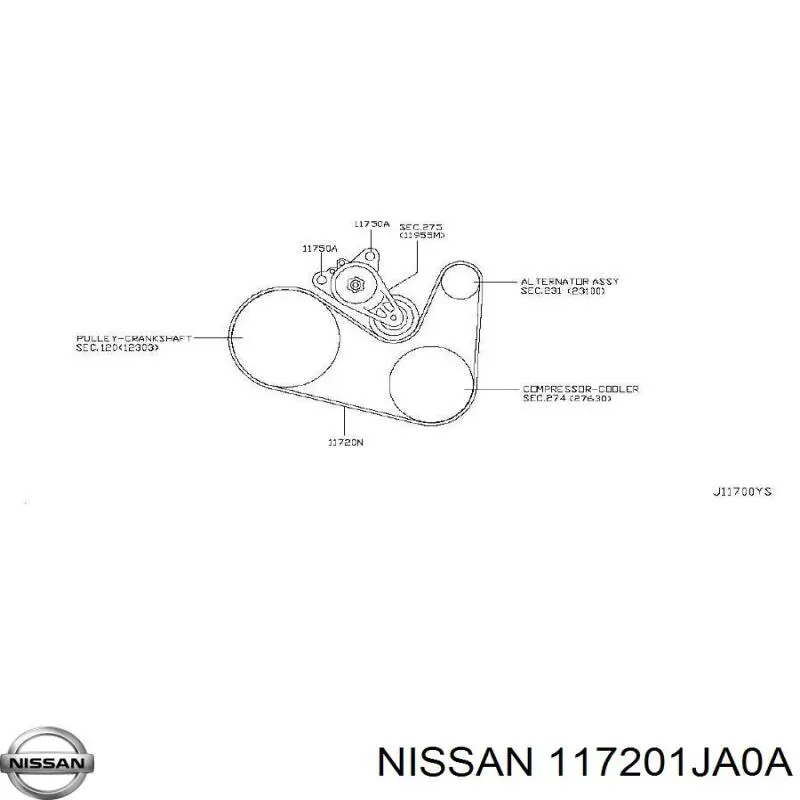 117201JA0A Nissan/Infiniti 