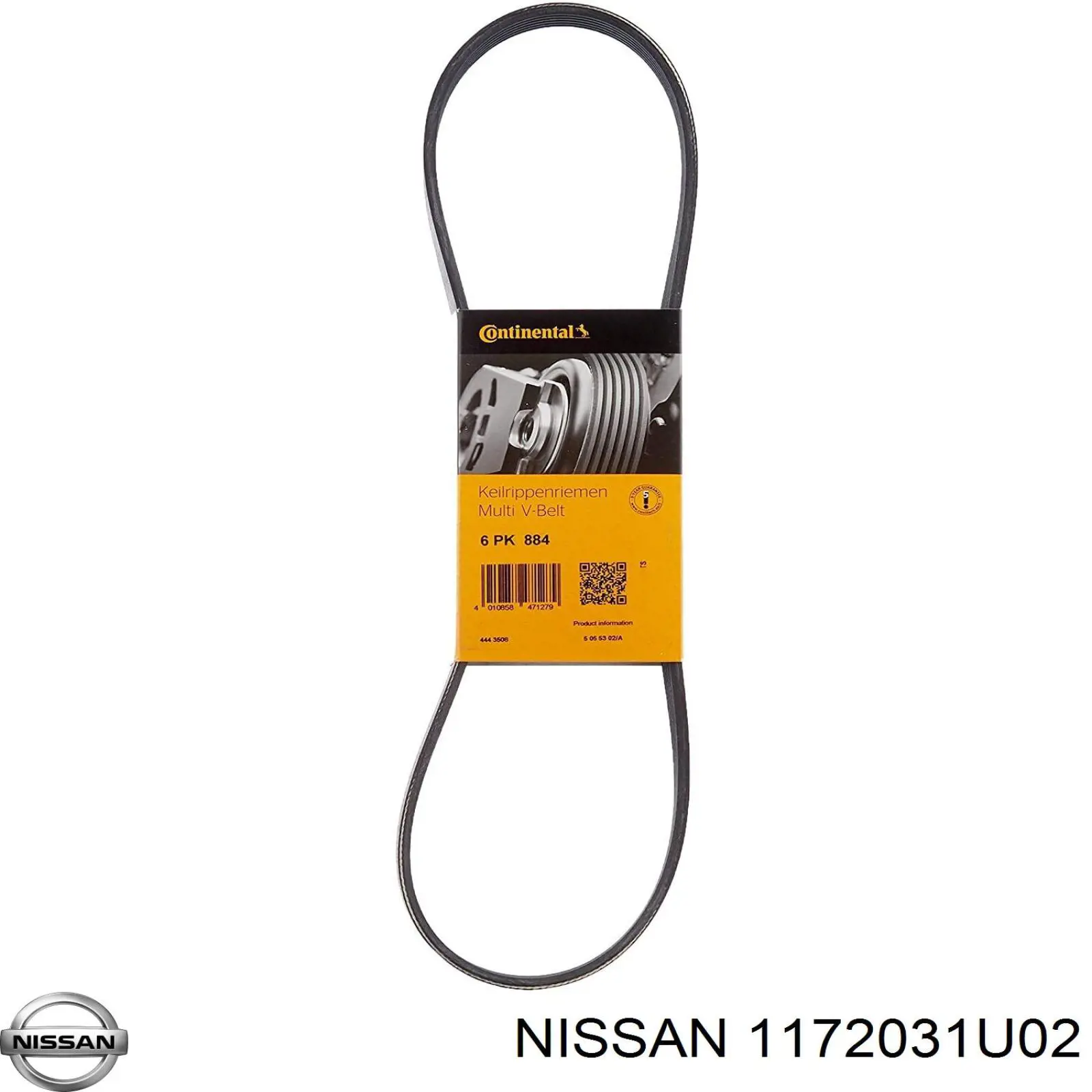 Ремень генератора 1172031U02 Nissan/Infiniti