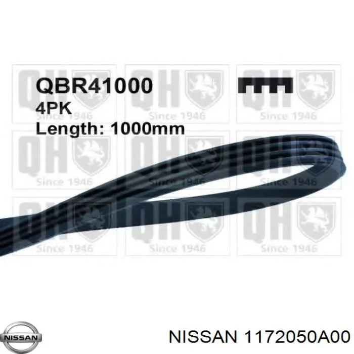 1172050A00 Nissan/Infiniti Поликлиновый ремень