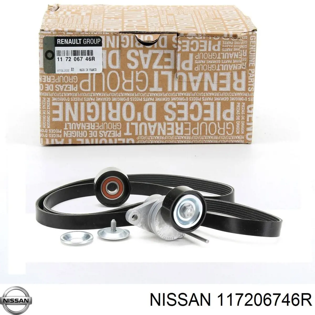 117206746R Nissan ремень агрегатов приводной, комплект