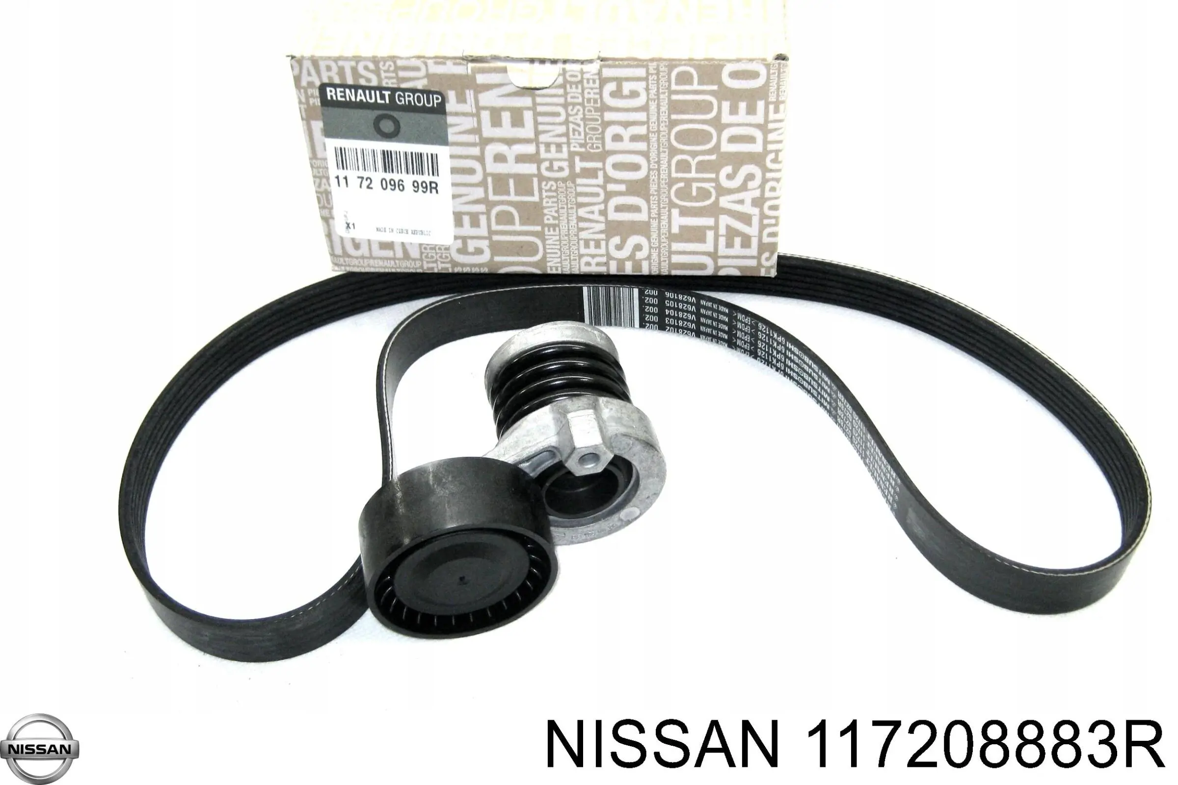 117208883R Nissan ремень агрегатов приводной, комплект