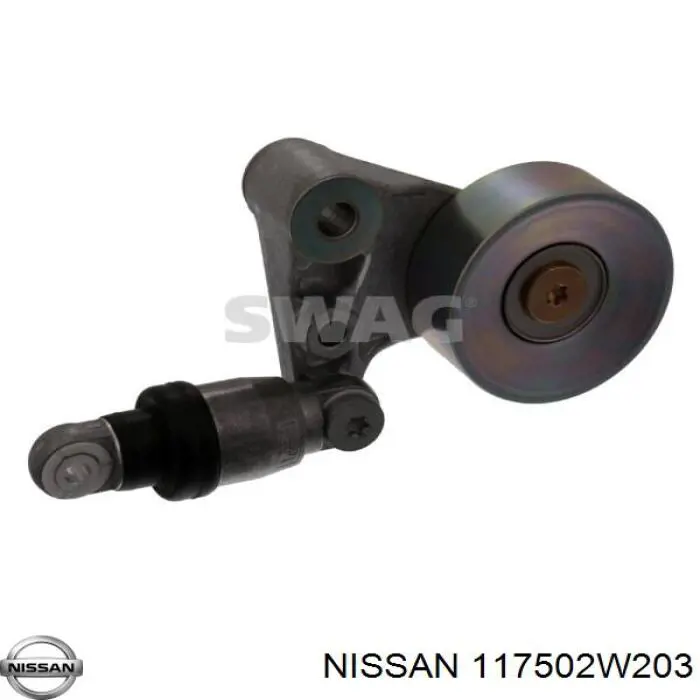 117502W203 Nissan натяжитель приводного ремня