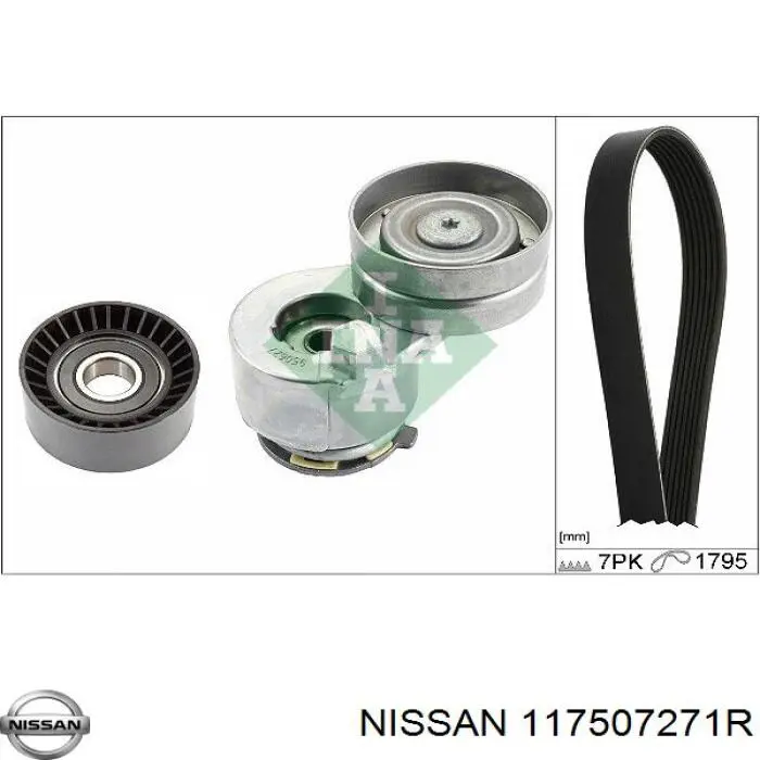 117507271R Nissan натяжитель приводного ремня
