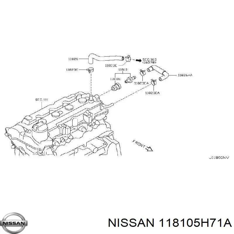 Датчик газов картера Nissan/Infiniti 118105H71A цена, от 6.33 USD