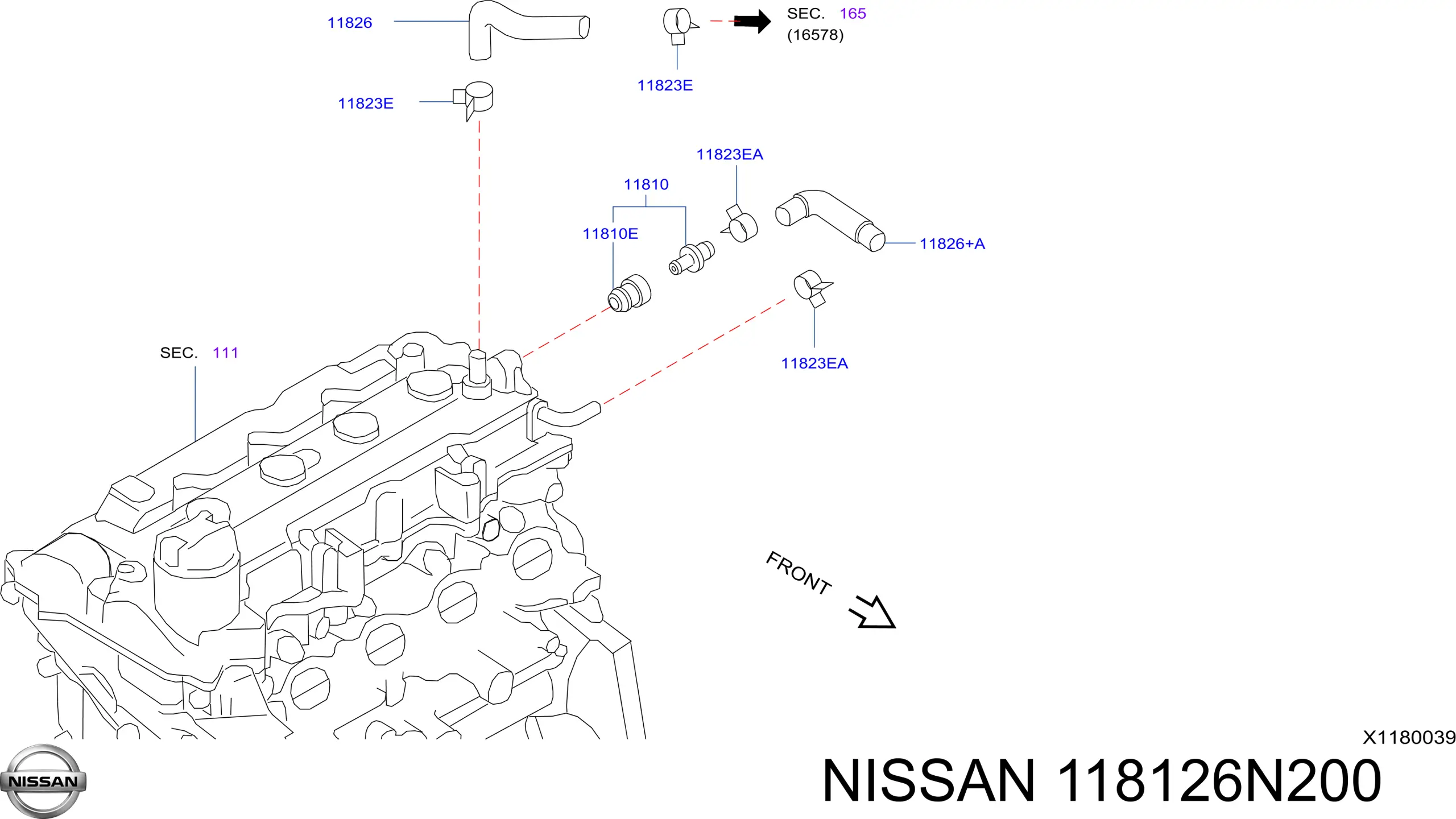 Купить 118126N200 Nissan/Infiniti Уплотнительное кольцо патрубка радиатора