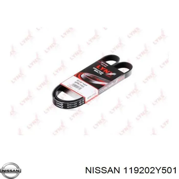 Клиновый ремень Nissan/Infiniti 119202Y501 цена, от 8.93 USD