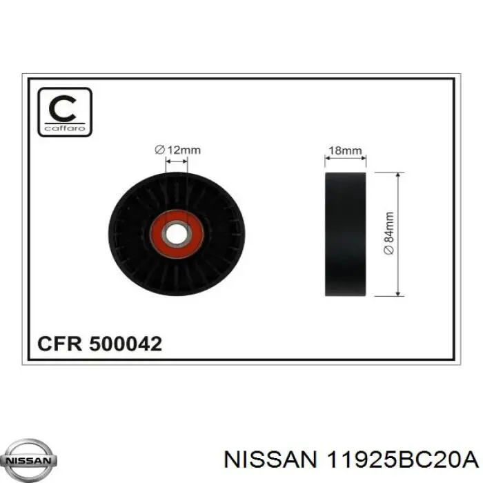 Паразитный ролик приводного ремня Nissan/Infiniti 11925BC20A цена, от 36.92 USD