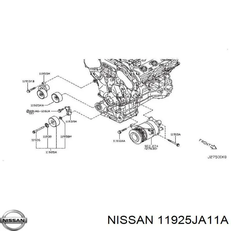 11925JA11A Nissan паразитный ролик