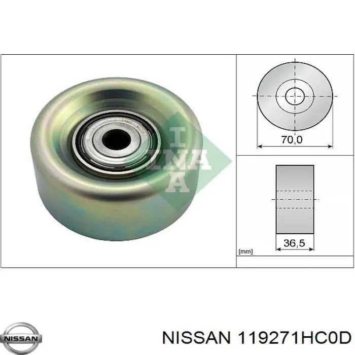 Натяжной ролик Nissan/Infiniti 119271HC0D цена, от 49.88 USD