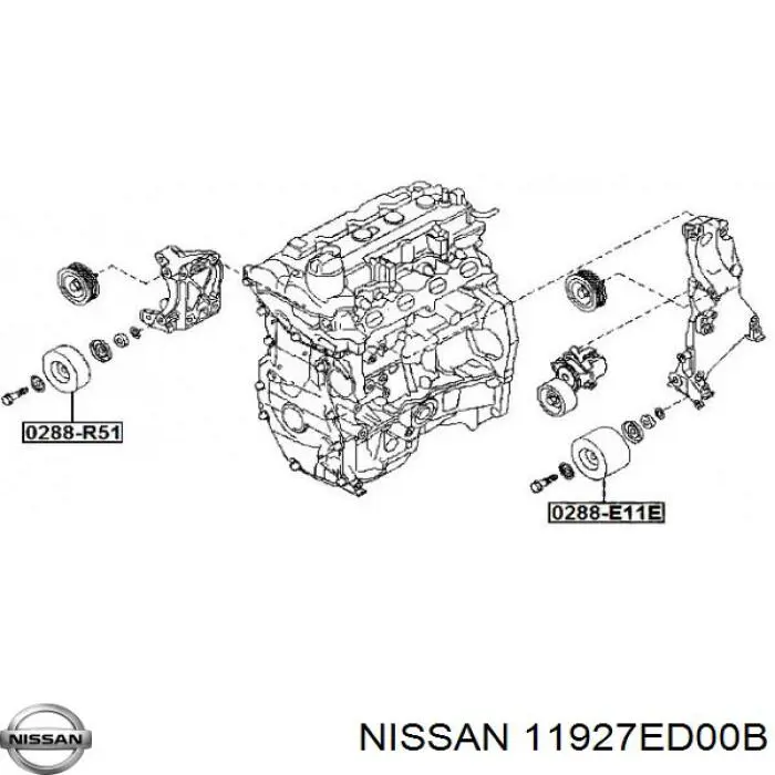 Купить 11927ED00B Nissan/Infiniti Натяжной ролик