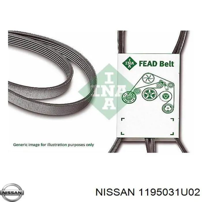 Клиновый ремень Nissan/Infiniti 1195031U02 цена, от 5.75 USD