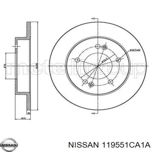 119551CA1A Nissan/Infiniti Натяжитель клинового ремня